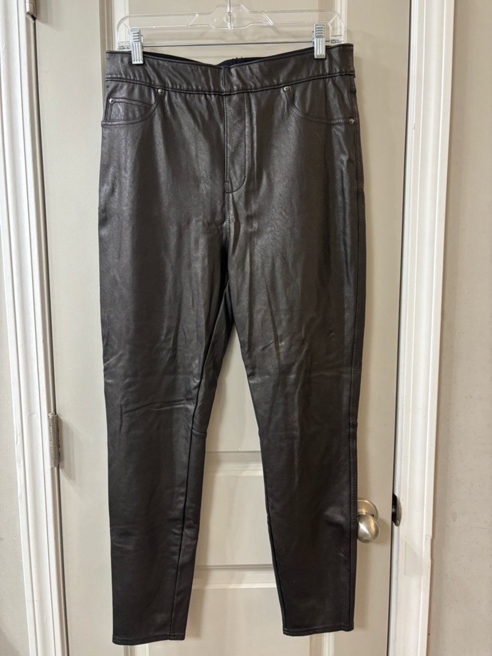 SPANX Black Faux Leather Leggings